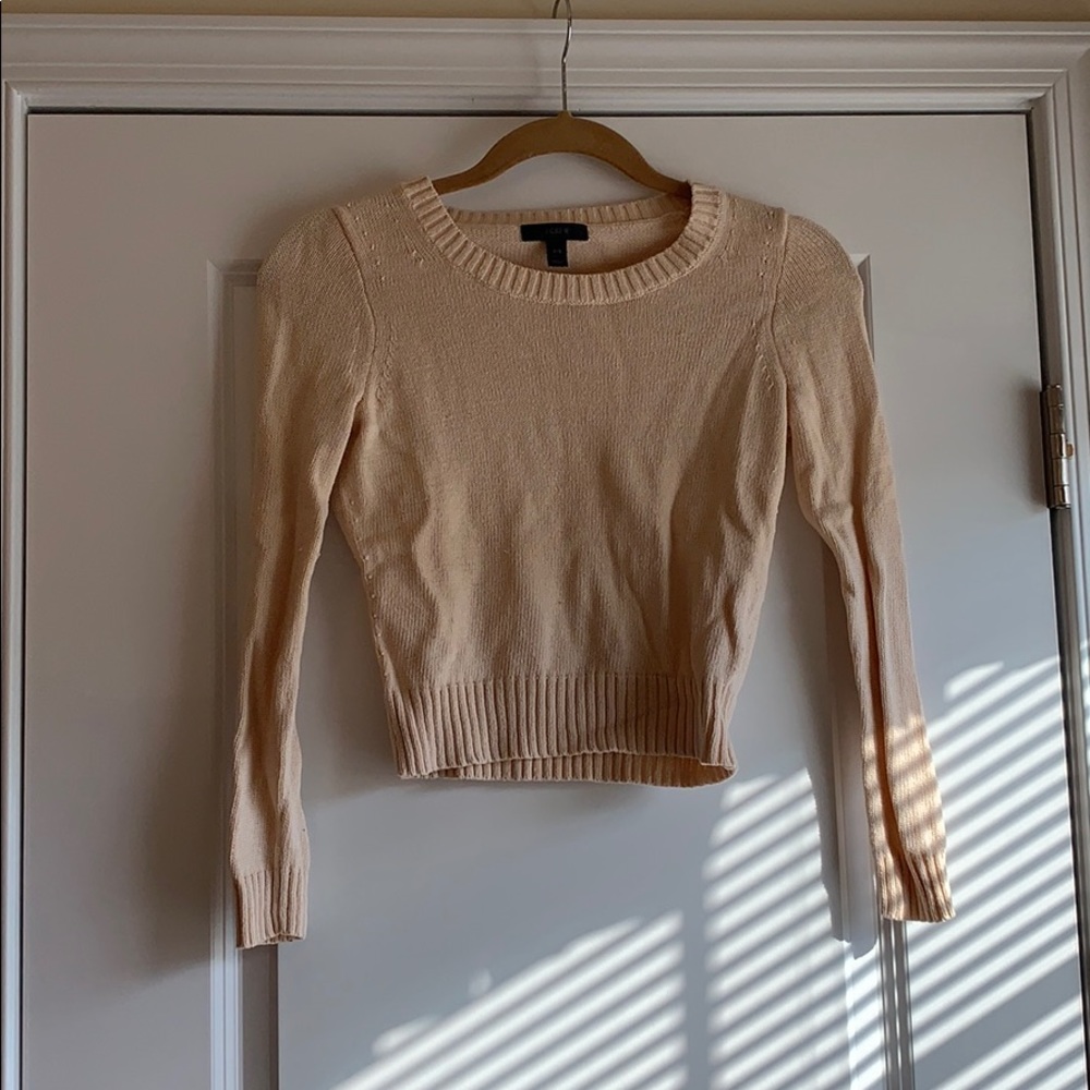 Jcrew cotton cropped sweater